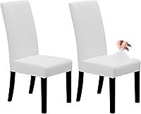 Vista 32 de Easy-Going - Juego de 2 fundas elásticas para sillas de comedor, fundas para sillas de comedor, fundas de silla Parsons para comedor, ceremonia