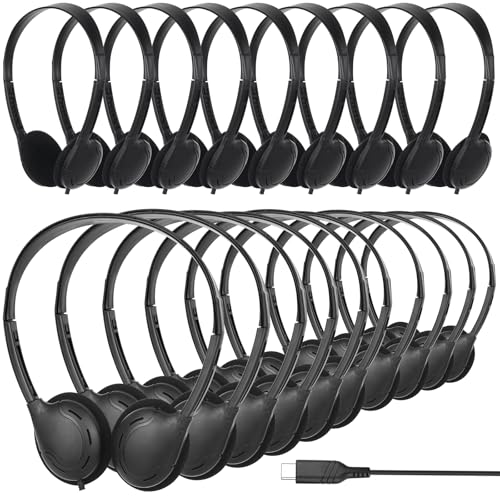 Écouteurs USB C lot de 10 casques filaires de type C pour école et classe