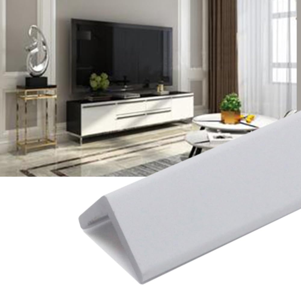 Perfil Protector De Esquinas De Aleación De Madera, 80/100/120cm, Perfil Ángulo, Perfil Borde De Escalera, Protección De Cantos para Paredes Casa Cocina Oficina(Baikal Gray,120cm/48'')