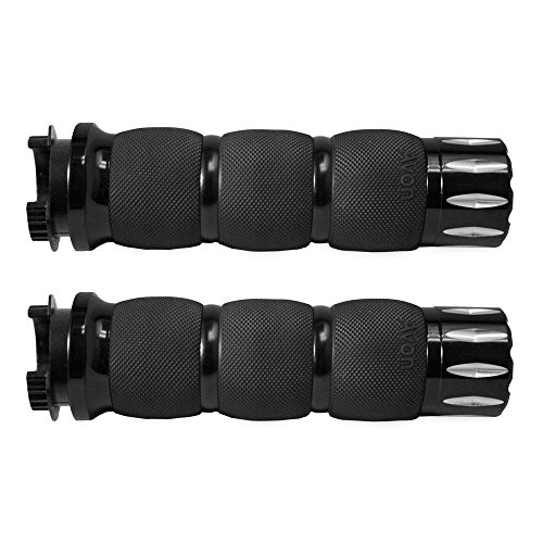 Avon Grips Metric Cruiser with Avon Boss Street Motorcycle Hand Grips - Black Anodized / One Size