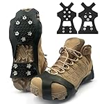Waymaytecy 2 Piezas Crampones, Crampones Nieve Hie...: Los crampones nieve hielo antideslizantes son resistentes a temperaturas de hasta -30 °C sin romperse. Por lo tanto, ofrecen una comodidad y durabilidad duraderas. Los crampones de hielo cuentan con 10 clavos de alta calidad de acero inoxidable robus...