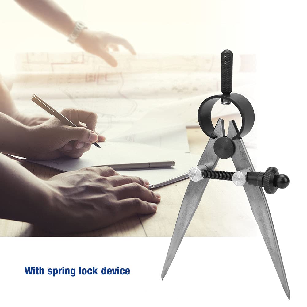 Divisor De Ala De Cuero Borde Brújula Giratorio Alto Pulido Duradero Ajustable Acero Para