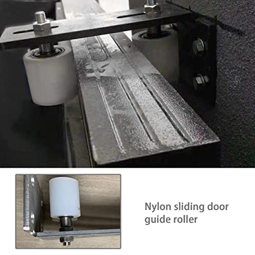 ECSiNG 4Pcs Nylon Roller Sliding Door Roller Sliding Barn Door Floor Guide Roller Door Accessories for Sliding Doors Electric Doors Garage 27x35mm - Image 2