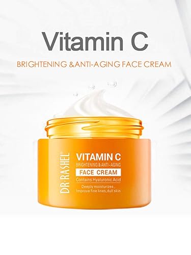 Miniatura 7 de Crema facial con vitamina C, ácido hialurónico, antienvejecimiento y humectante de colágeno, 1.76 onzas + 1 unidad de máscara de labios de cristal