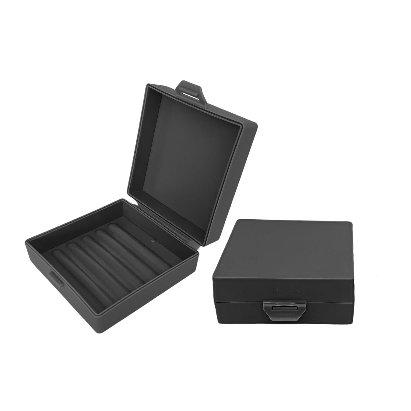 Soap Holder 2 Pack, Shower Bar Case Box Fit Dr Squatch, Waterproof Travel Container with Lid, Square Bathroom Soap Dish for Camping Gym Outdoor Traveling (Black)