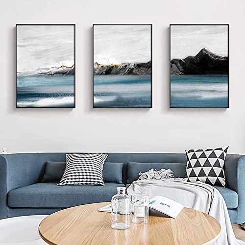 Canvas painting poster sea 50x70 cm triptyque moderne paysage de montagne sans cadre