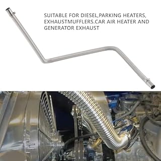 Flexible Exhaust Pipe 120cmfor Diesel Heater - Stainless Steelwith Clamps, 2.5cm Inner Diameter, Durable Heat Resistant Replacement for Parking Air Heater
