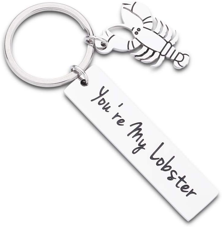 Couples Gifts Keychain for Boyfriend Girlfriend You’re My Lobster Cool TV Props Friends Wedding Valentine’s Anniversary Brithday Huaband Wife Romantic Keyring Jewelry for Him Her