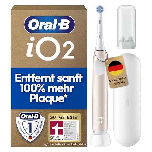 Oral-B iO Series 2 Elektrische Zahnbürste Electric Toothbrush Inkl. 1 Aufsteckbürste Reise-Etui 3 Putzmodi für Zahnpflege GUT GETESTET (2 2) von STIFTUNG WARENTEST Designed by Braun Pink
