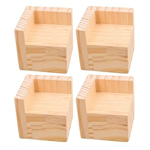 Yibuy 4 Stück 5 cm Hubhöhe Möbel Tischheber Sofa Bett Erhöhung für 6 x 6 cm Füße