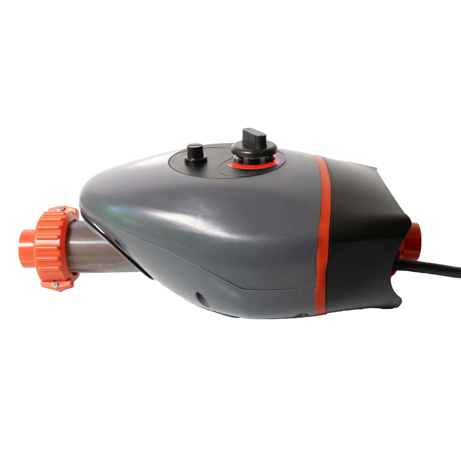 Mauk® Pool & Schwimmbad Heizer Heat Drop® elektrische Poolheizung bis 40 °C - 6-8 °C/Std | 3000 Watt + Fehlerstromschutzschalter & Thermostat | Poolheizer Komplettset