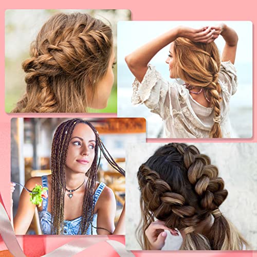 4 Pack Hair Loop Tool Set With 2 Pcs French Braid Tool Loop,1 Pcs Rat Tail Comb,1 Hair Clip, Hair Tail Tools For Hair Styling,Hair Braid Accessories Ponytail Maker #TOP6