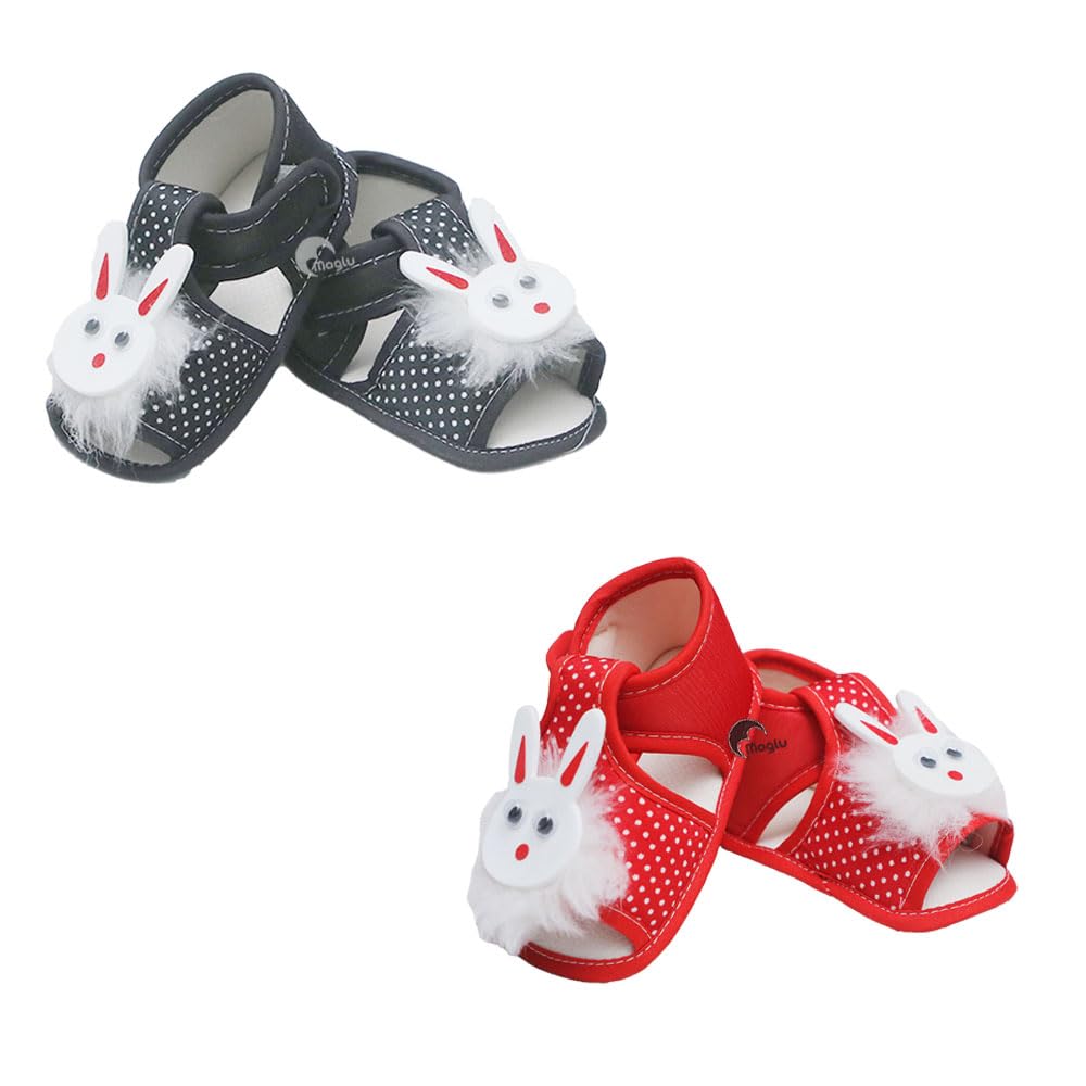 Kids Unisex New Born Baby Cute Printed Stylish Fashionable, Lightweight Fabric Shoes/ Infant booties/Kids Footwear/ Baby Booties / Sandals for summer for boy and girl (up to 0-10 months) Multicolour Pack of 2-image-25