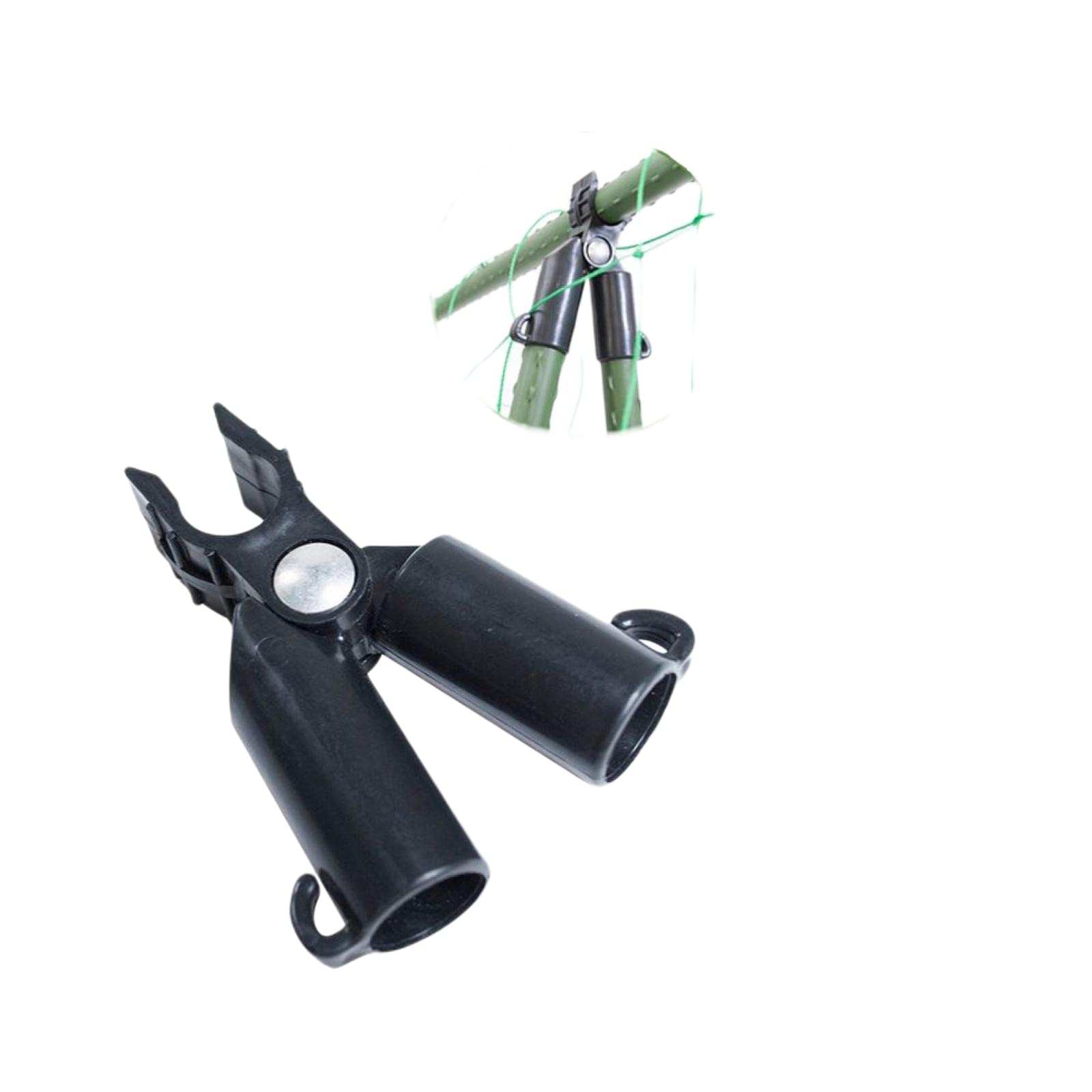 12Pcs 20mm Plant Trellis Cane Climbing Support Connector, Hinged Triangular Plant Stake Support Connector, Climbing Vine Rattan Stake Connector Joint Fixing Bracket Clip For Garden Orchard Tomato