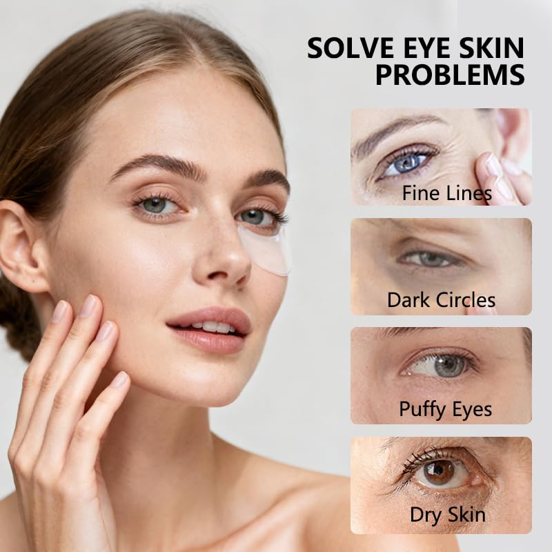 SPLASHGRIP Under Eye Patches Reduce Dark Circles and Puffiness Made with Kojic Acid, Caffeine, Niacinamide Stocking Stuffers for Men & Women Gift (6 Pairs)