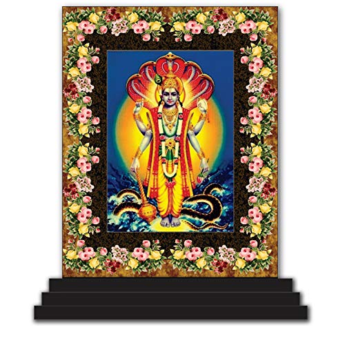 Image of Vishnu Dev Ji 3977 Car Dashboard Idols Figurine Showpiece for Temples, Home, Office Desk and Gifting