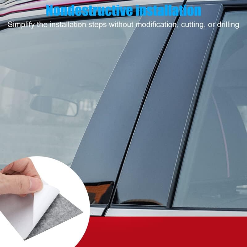 Miniatura 7 de Juego de 6 postes de pilar negros para H0nda Civic 2006-2011