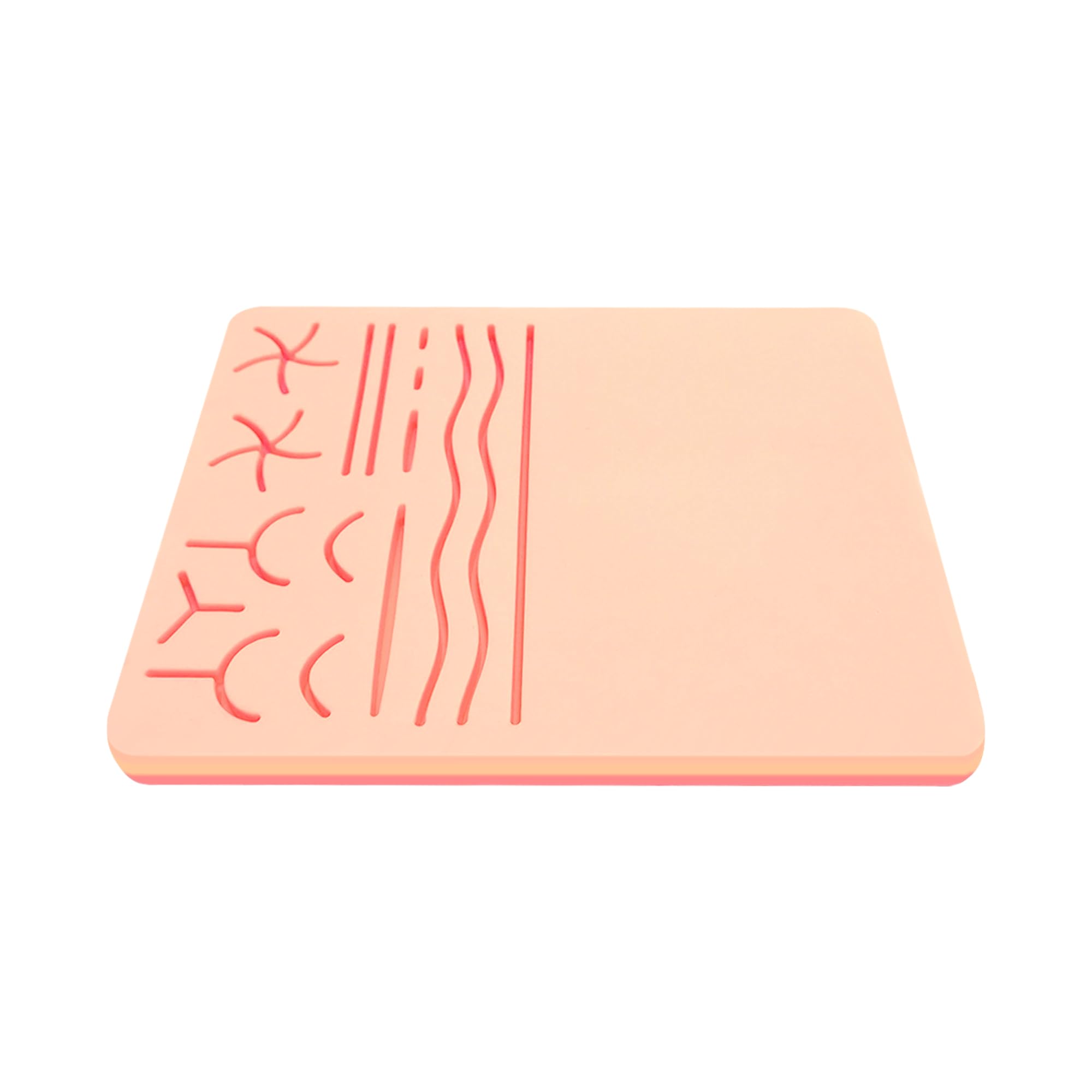 Spectabilis Multi-Functional DIY Suture Pad Dual-Purpose Suture Practice Pad Realistic Three-Layer Silicone Skin Set, Featuring 16 Pre-Cut Wounds,
