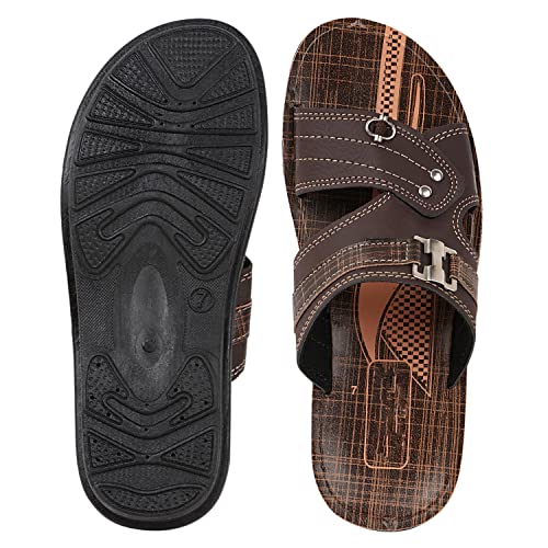 Image of TieFit Men's Stylish Slipper || Casual Flip Flop || Slip On for Men's||Thong Flip-Flops|UK 7-10