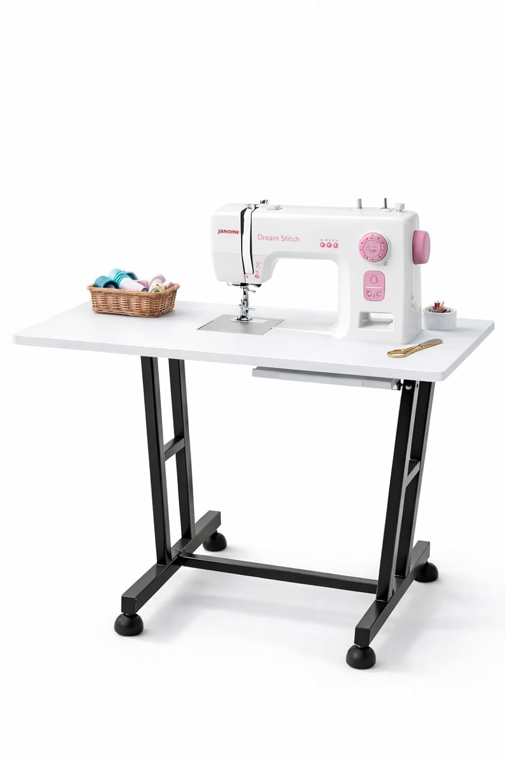 Mahaveer Extension Table Stand || For Home & Domestic Tailoring & Stitching Use Sewing Machines || With Customized Logo, Brand/Shop Name, Merchant Name || Compatible with Usha Janome Model (Model: Allure DLX)-image-15