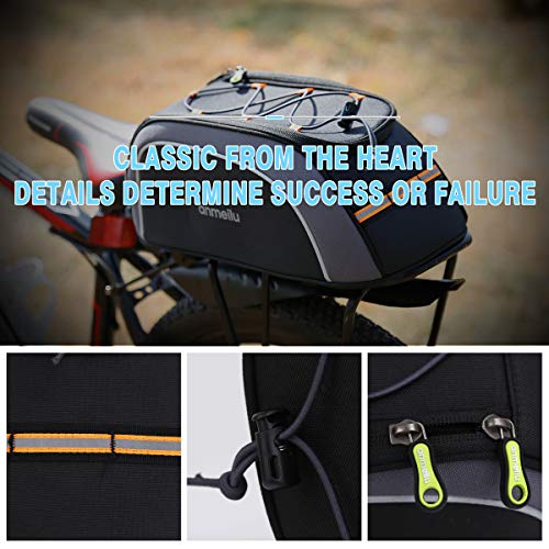 Locallion Bike Trunk Bag Bicycle Rack Bag 8L Bike Rear Seat Cargo Bag Bicycle Rack Trunk Panniers Bicycle Rear Rack Storage Luggage #TOP3