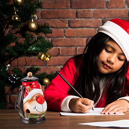 Toyvian Lanterna de Natal Decorativa Boneco de Neve Estatueta Led Acendeu Abajur de Mesa Natal Natal