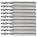 10Pcs 3175mm. PCB Drill Bit Set, Tungsten Steel Drill Bits for Circuit Board, Industrial Tool with Enlarged Spiral Chip Flute, Includes 10 Drill Bits for DIY and Use