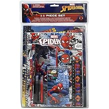 Innovative Designs, LLC Spiderman School Supplies Set - Back to School Bundle Pack with Notebook, Folders, Pad, Pouch, Marker, Pencil, Eraser, Ruler and Sharpener, 11 Piece School Stationary Set