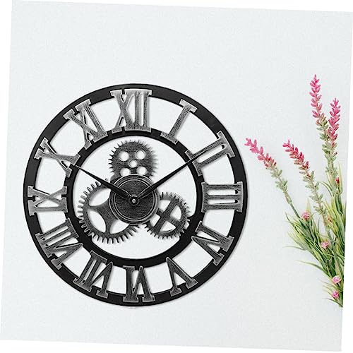 Horloge murale industrielle pour salon et cuisine design loft créatif 40cm - 6