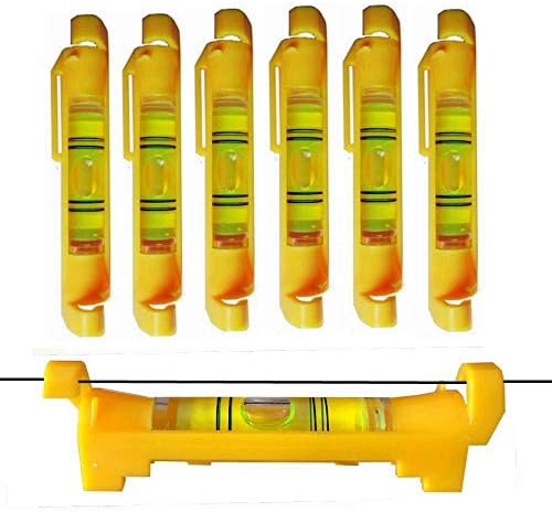 7 pcs Hanging Bubble Line Level for Building Trades, Engineering, Surveying, Metalworking and other Equipment Measure (Yellow - 7 Pack)