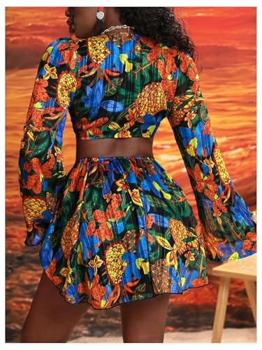 Image of BEAUDRM Women's Summer Tropical Dress Sexy Vacation Outfits Beach Sundress | Tropical Dresses for Women, Summer Dress, Two Piece Sets, Summer Outfits