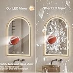 LED Bathroom Mirrors with Lights 24"x36"Arched Mirror for Wall,Anti-Fog,LED Mirrors with Front Light and Backlit, Memory Function for Vanity,Bathroom, Entryway, Living Room - Image 5