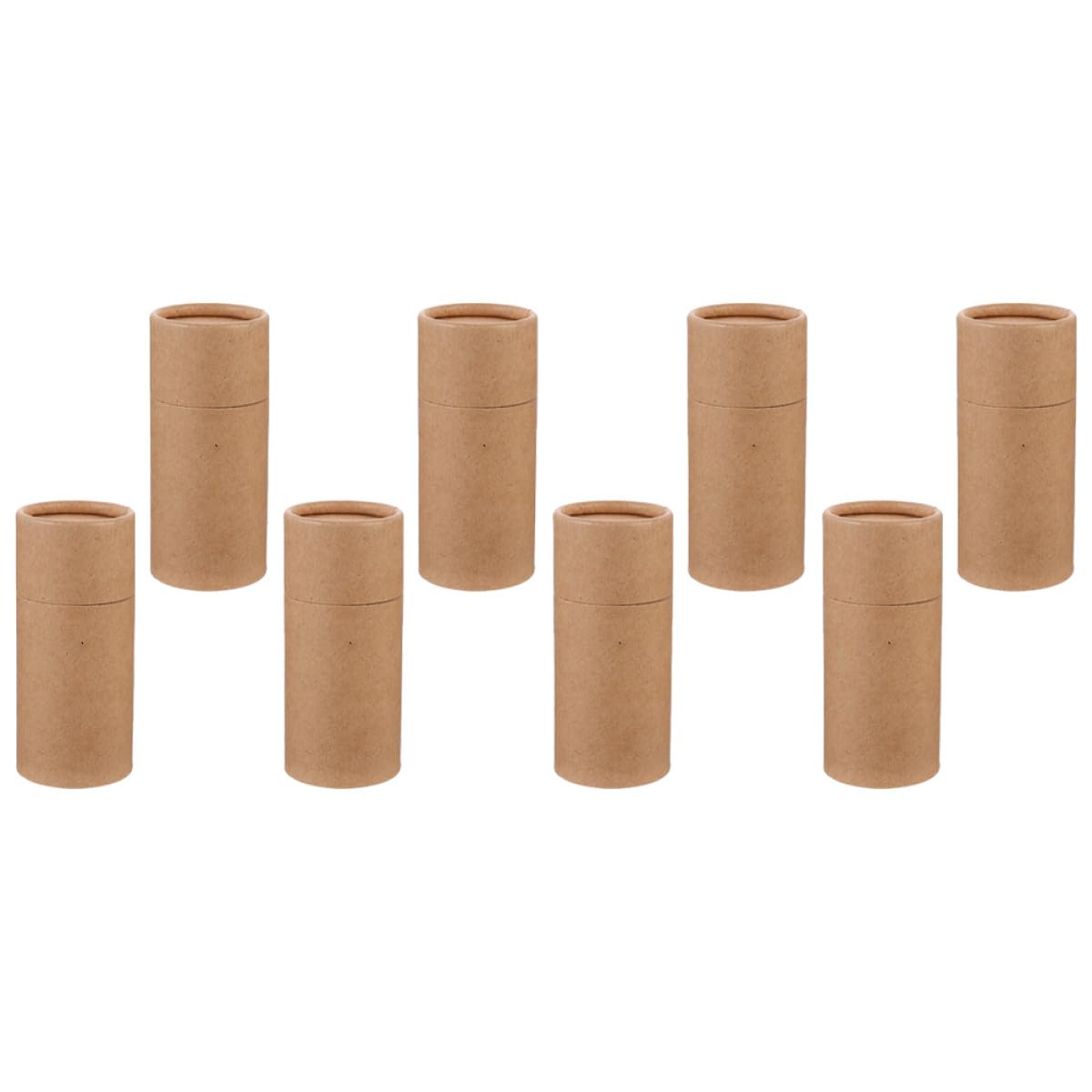 DOITOOL Scatole Cilindriche Ecologiche e Facili da Trasportare in Carta Kraft Confezione da 8 Pezzi per Bottiglie di Olio Essenziale per Incenso e Tè