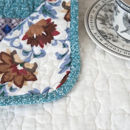 Tache Algodão Patchwork Francês Country Acolchoado Manta - 127 x 152 cm Cobertor Velho Mundo Vintage