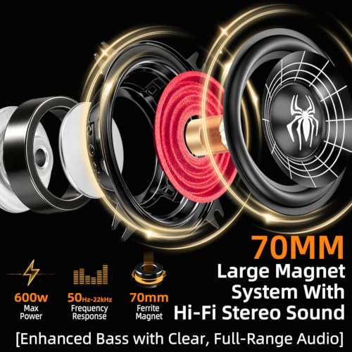 Image of 4 Inch Speakers, 600W 4 Ohm 4 In Speaker Car Audio Aluminum Cone Woofer