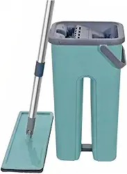 Mop Flat Limpeza Tira Pó Poeira Lava e Seca Microfibra 360 verde