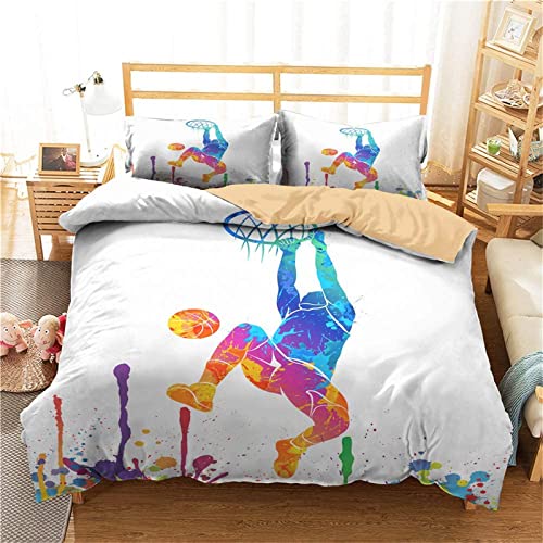 Parure de lit motif surf 3D en microfibre respirante quatre saisons