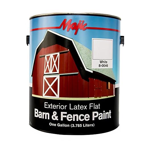 Majic Paints 8-0046-1 Latex Flat Barn & Fence Paint, 1-Gallon, White