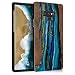 Produktbild kwmobile Samsung Galaxy Note 9 Hülle - Handy Schutzhülle aus Holz - Cover Case Handyhülle für Samsung Galaxy Note 9 - Holz Farbbrush Design Blau Braun