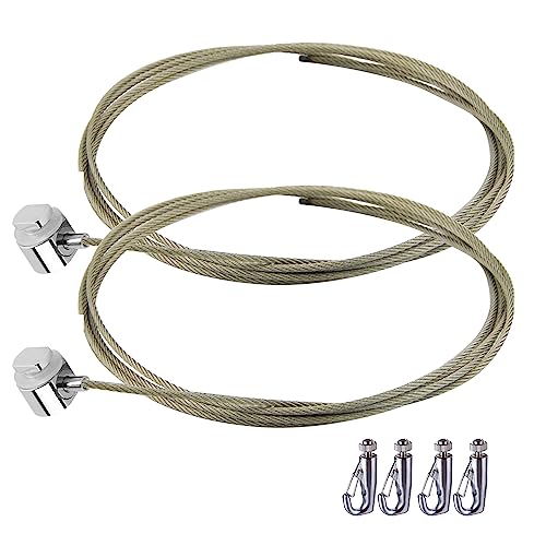 Image of Kiven 2 Pack Picture Rail Hooks and 5.9FT Wire, Picture Rail Hanging System, Superior Design Molding Hooks for Picture Hanging Gallery Office Painting