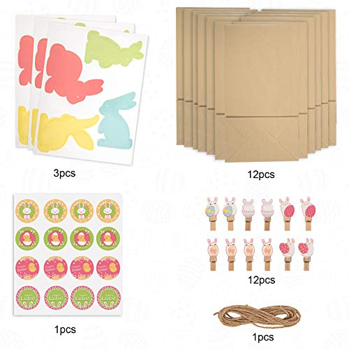 HAUSPROFI Sacchetti Regalo Pasquali 12 Sacchetti