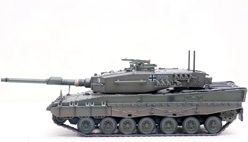 Realistic Tank 1:72 Scale for German Leopard 2a4 Pure Green Tank Model Kit Static Die Casting Collectible Ornaments Static Tank Model