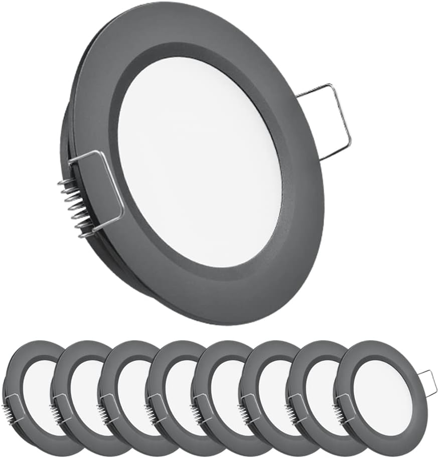 Obeaming 8 Pack 12 Volt LED Puck Light RV Recessed Mount