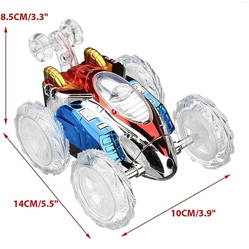 Carrinho Maluco Controle Remoto Gira 360° Com Luzes Led Da Cambalhota Iluminação Colorida Super Lega