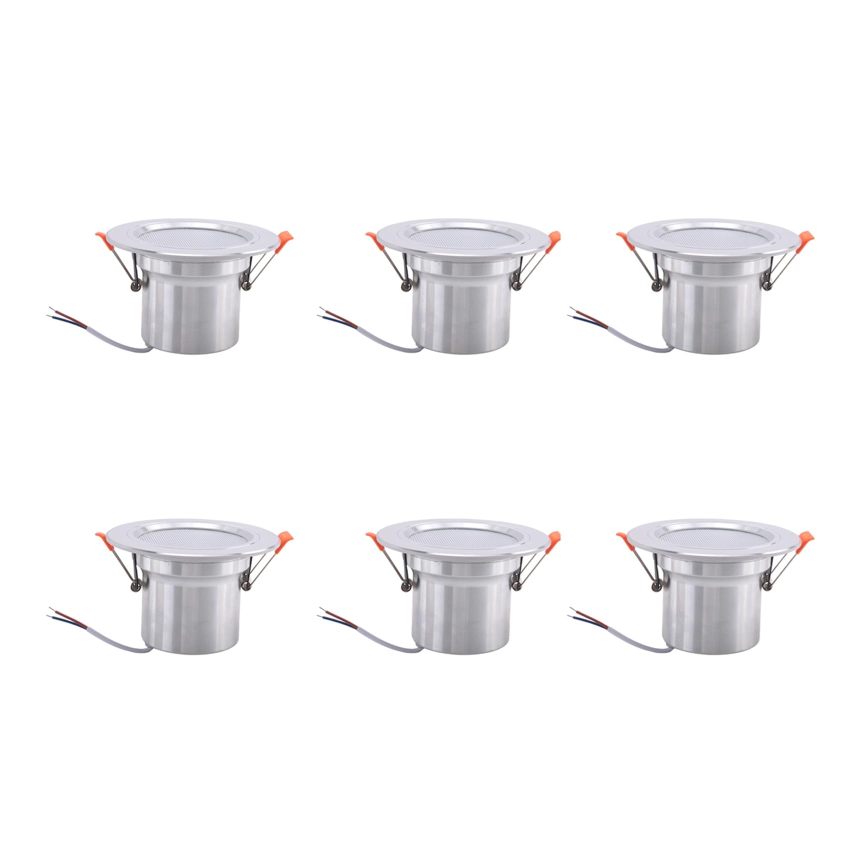 Bloepum 6X 8Ohm 10W Bathroom Ceiling Speaker Background Music System Moisture-Proof Aluminum Can Fashion in-Ceiling Speaker