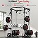 JEEKEE Power Cage with Bench,2000lbs Multi-Function Squat Rack, 2000lbs Power Rack with Cable Crossover System and 20+ Attachments, Squat Rack for Home Gym
