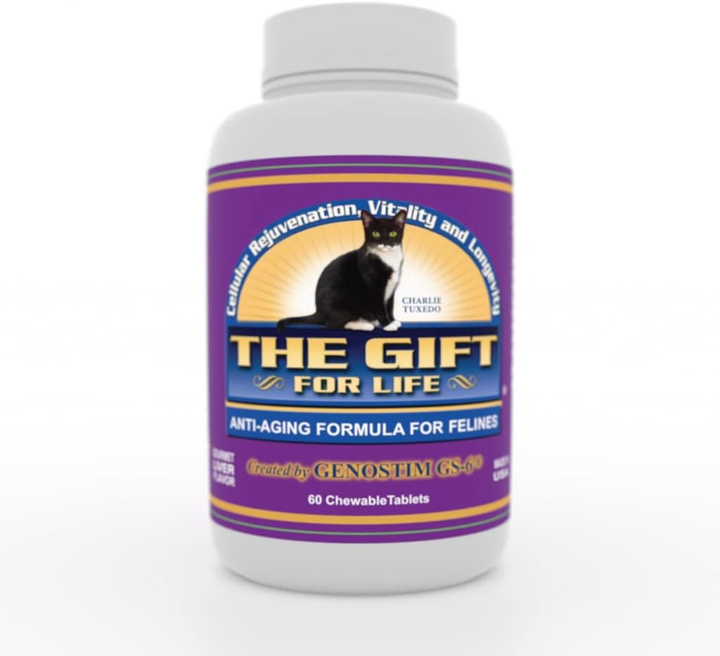 Advanced Feline Hip and Joint Supplements for Cats by The Gift For Life, 60 Pain Relief Chewable Treats, Youthful Energy Gourmet Beef…