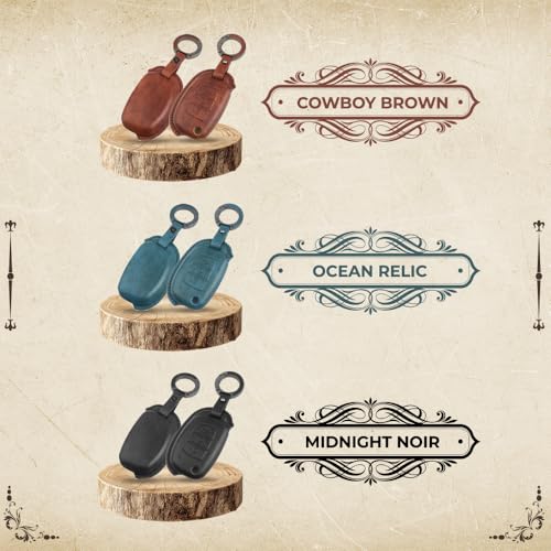 Image of Keyzone dual leather key cover for Hyundai Exter, i20, Creta, Venue, Tucson, Alcazar, Grand I10, Aura, Xcent flip key
