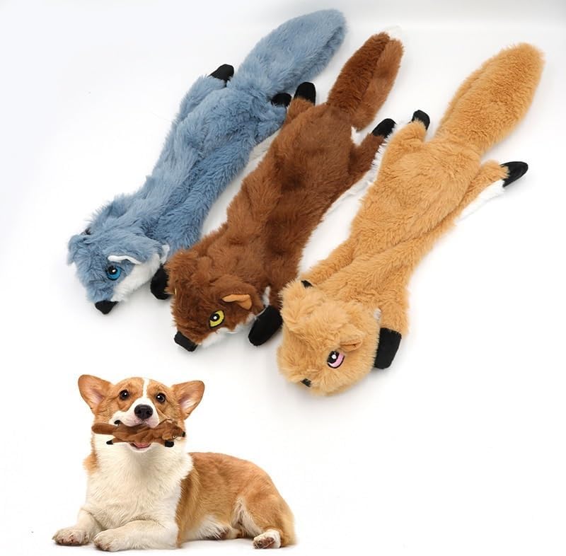 Plush Dog Toys, Cute Soft Dog Toy Squeaky Cuddly Soft Chew Dog Toys Chewing Teeth Interactive Dog Toy Plush Pet Toy for Small Medium Size Dogs