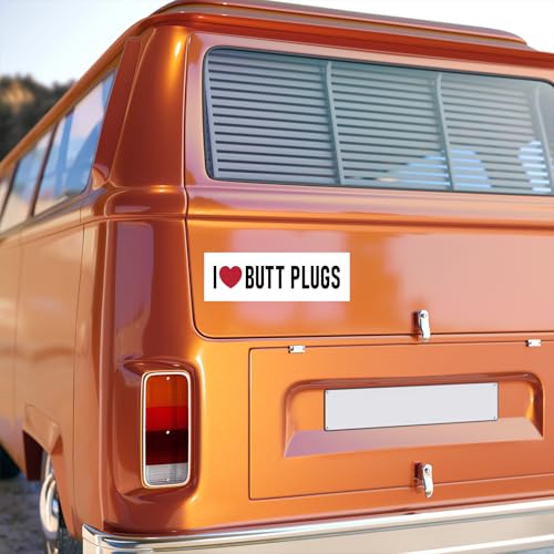 I Love Butt Plugs Magnet Large 3x10 Bumper Sticker miniatura 4